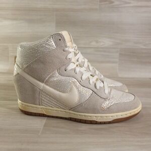 NIKE DUNK SKY HI WEDGE Metallic Luster SIZE UK 9 EUR 40.5 (585560 003)